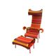 Moroso Shadowy lounge chair with footstool designed by Tord Boontje