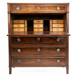 Georgian continental mahogany secretaire bureau