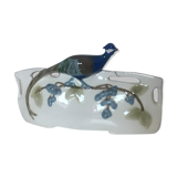 Letter door in earthenware topped with a peacock