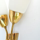 hollywood regency double wall lamp Kamenicky Senov, Czechoslovakia, 1970s