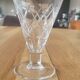 6 verres à pied en verre gravé