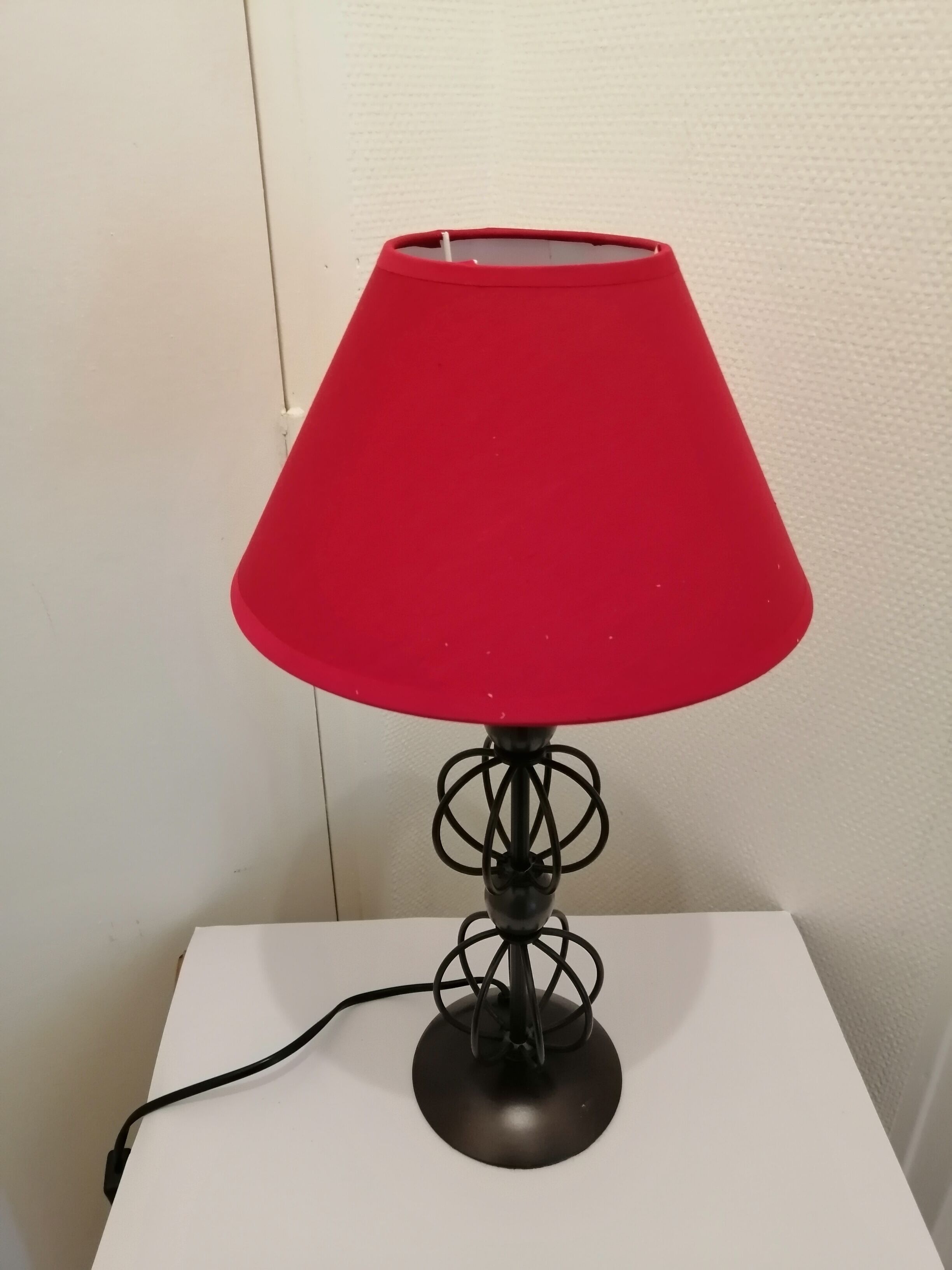 Art deco wrought iron floor lamp