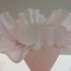 Ancien Vase Corolle en Verre Givré Rose Travail Italien Vintage Murano Empoli ??