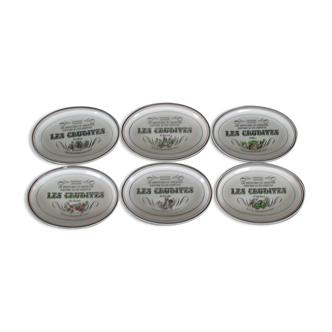 6 plates Gien raw vegetables the adventures of the gardener the collector