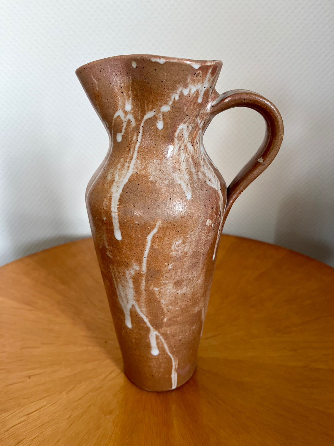 Vintage stoneware pitcher vase