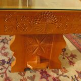 Very distinctive pine coffee table, display case