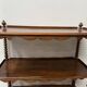 Napoleon III console table with three shelves in mahogany and veneer, 19th century