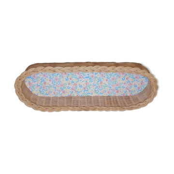 Rattan pan pattern vintage flowers