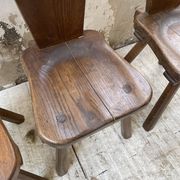 Solid oak chairs Savoyard cap popular art