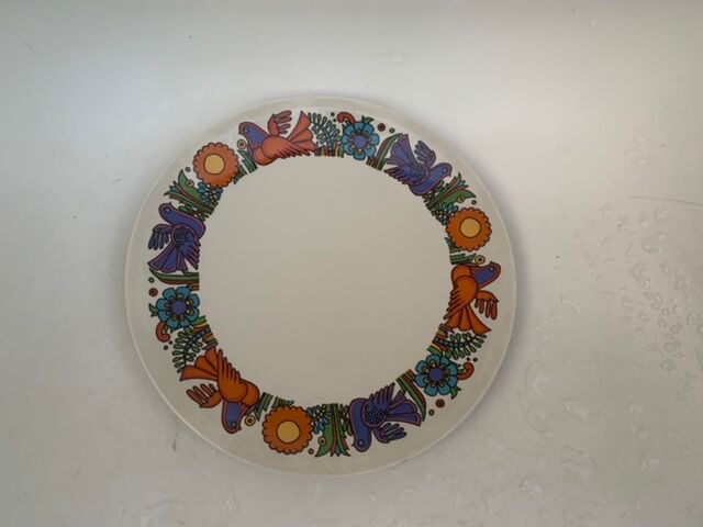 Flat plate Acapulco porcelain villeroy and vintage Boch 1970