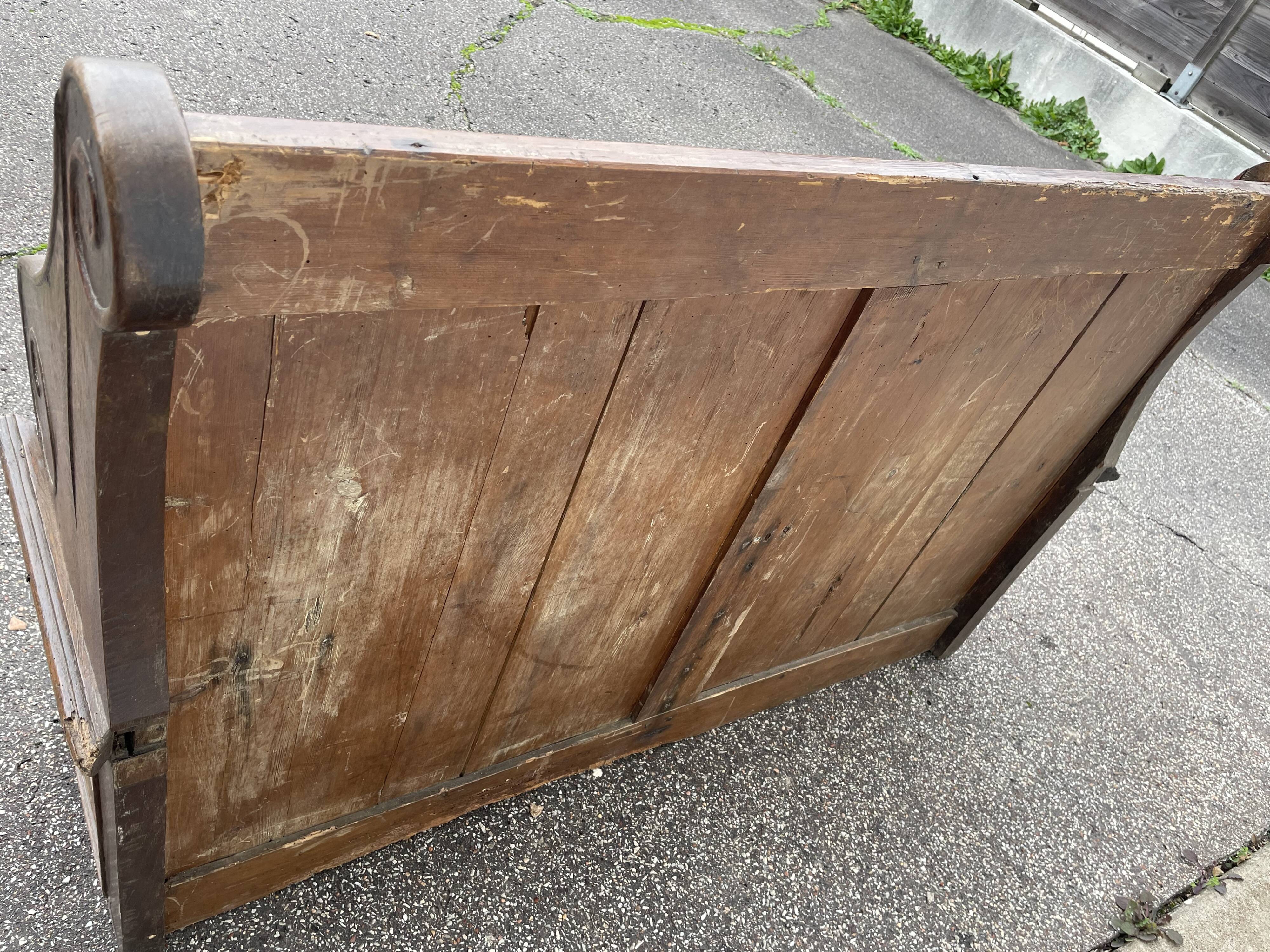 Vintage church pew
