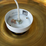 Pair of golden wall lights Flush Lights, Germany 1970s