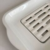 19th century Lunéville opaque ironstone earthenware asparagus dish