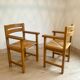 Paire de fauteuils orme massif Maison Regain