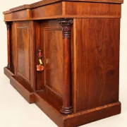 Large buffet in flame mahogany, William IV / Regency columns.