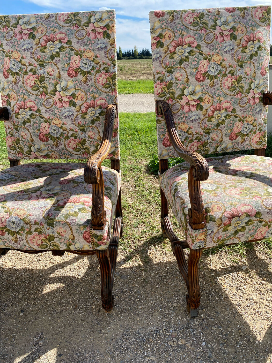 Pair of Louis XIII armchairs