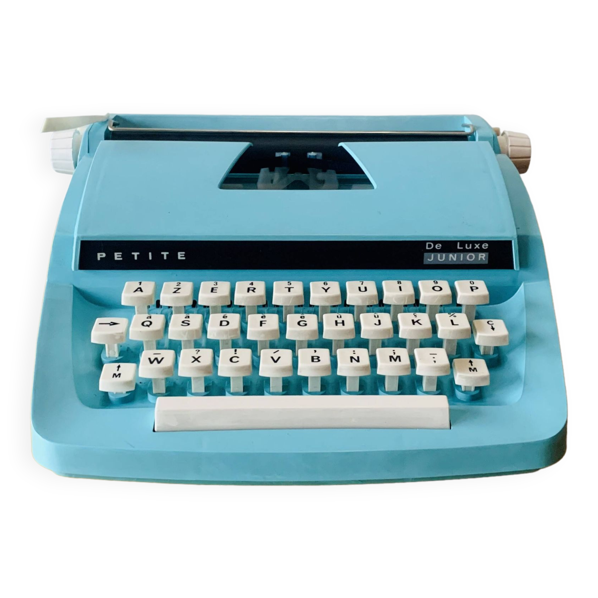 Vintage typewriter for children: Petite Junior De Luxe - in its carrying case