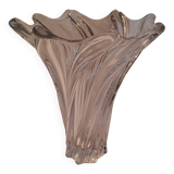 Crystal vase signed Art Vannes France h 32 cm