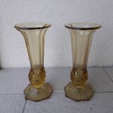 Pair of glass vases