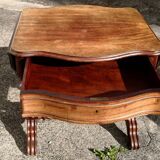 Oak coffee table with side flaps