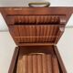 Distributeur cigares cigarettes vintage 1960 bois doré - 20 x 19 cm
