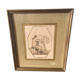 Cadre doré vitré et sa gravure antique 1900
