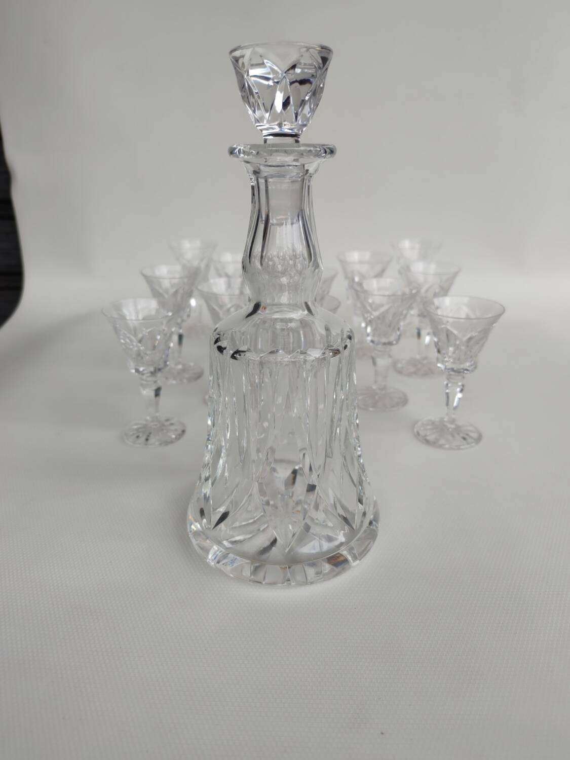 Saint Louis crystal liqueur service, Camargue model, 1970s.