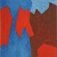 Serge poliakoff: blue and red composition - original lithograph