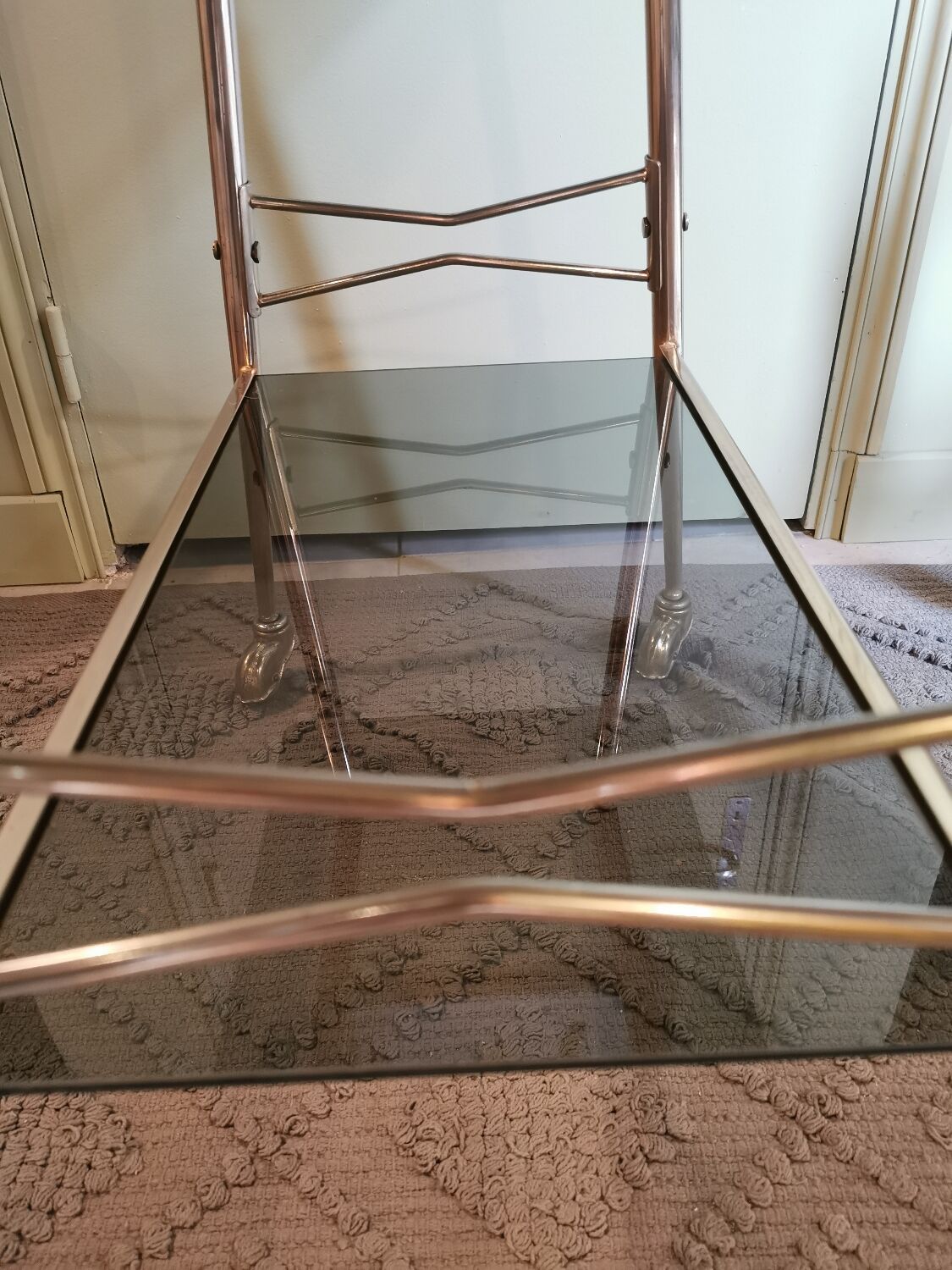 Rolling service 60s glass and brass