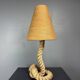 Mid-Century Brutalist Rope Table Lamp in the style of Audoux & Minet