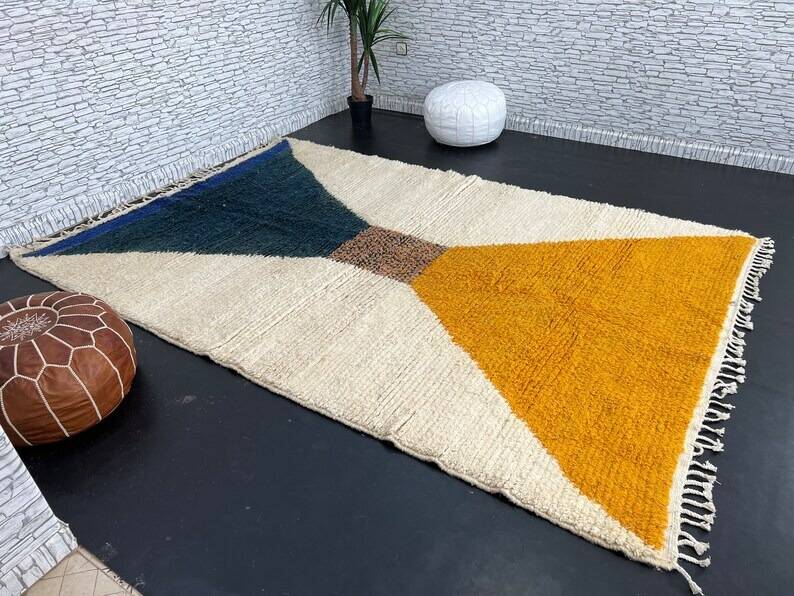 Handmade wool rug 3/2 Moroccan