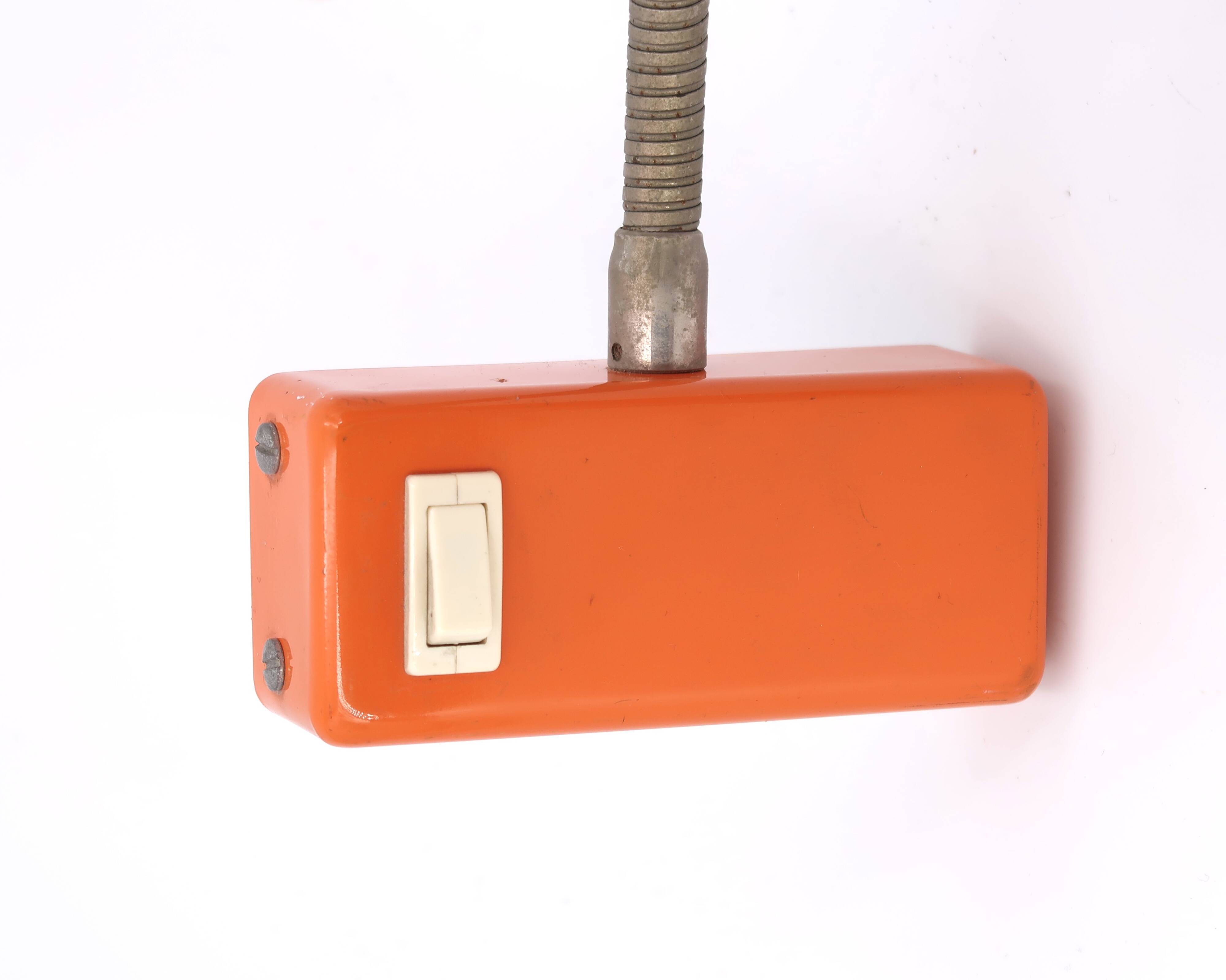 Swedish orange wall light Ateljé Lyktan Ahus, 70s