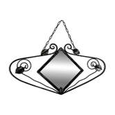 French Art Deco wrought iron mirror, 1930s