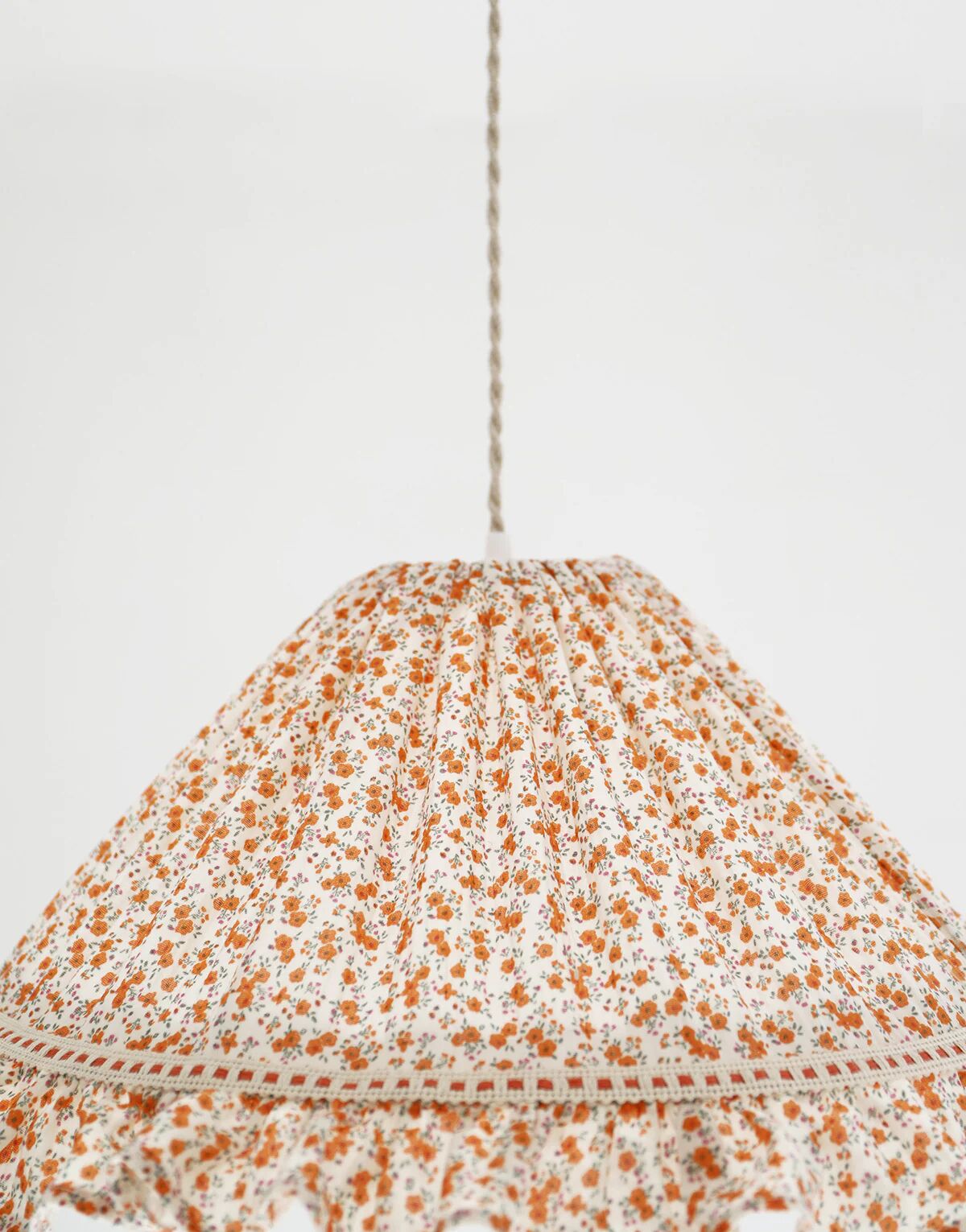 Suspension conique avec volant Emilia "fleurettes"