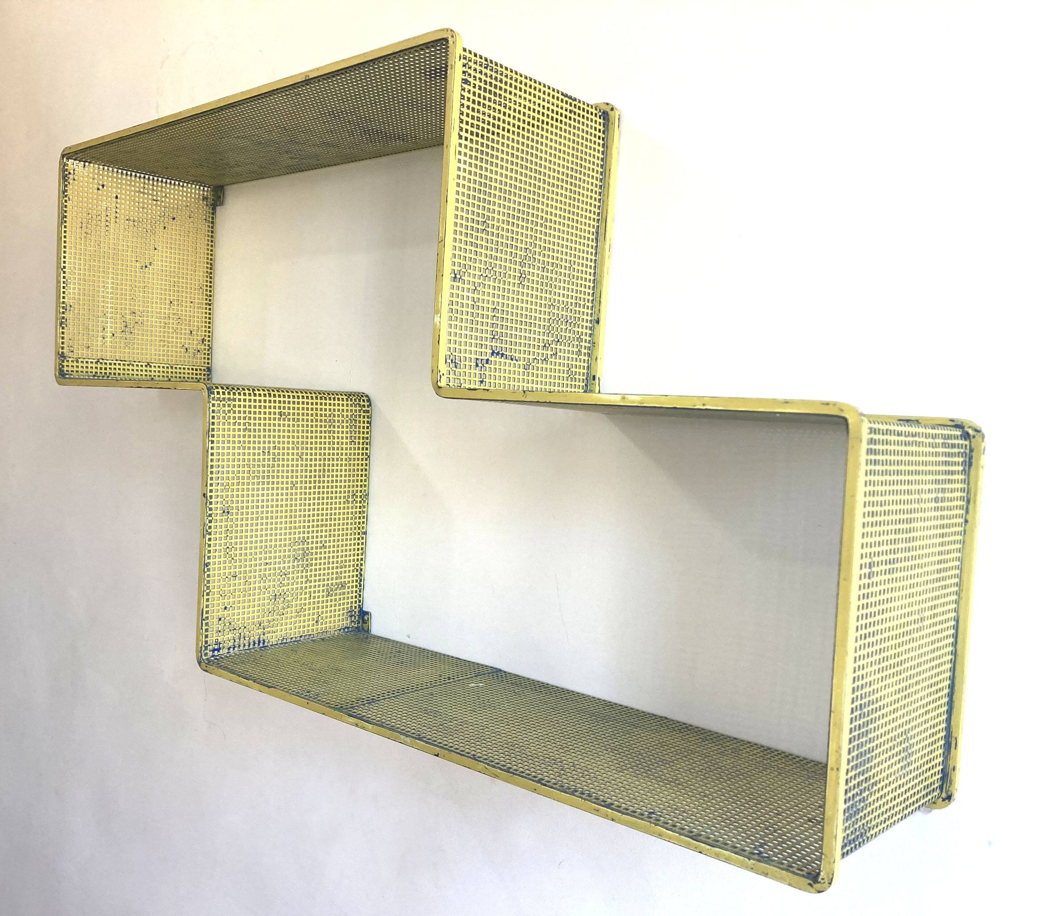 "Dedal" shelf by Mathieu Matégot / vintage 1950 / Yellow