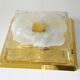 Large Kalmar flushmount, Murano ice glass 70s