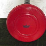 Vintage French Childs Hand Made Wood Stool 3 Legs Painted Blue & Red 4123
