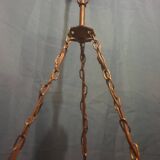 Antique chandelier decorated with cherubs and putti angels taken from the attic