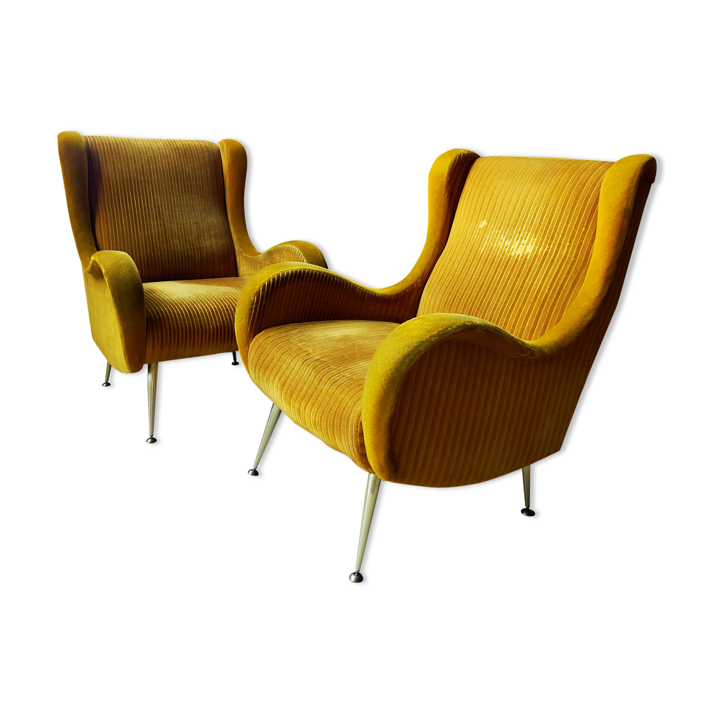 Pair of Italian design armchairs