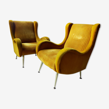 Pair of Italian design armchairs