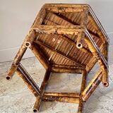 Table basse bambou vintage