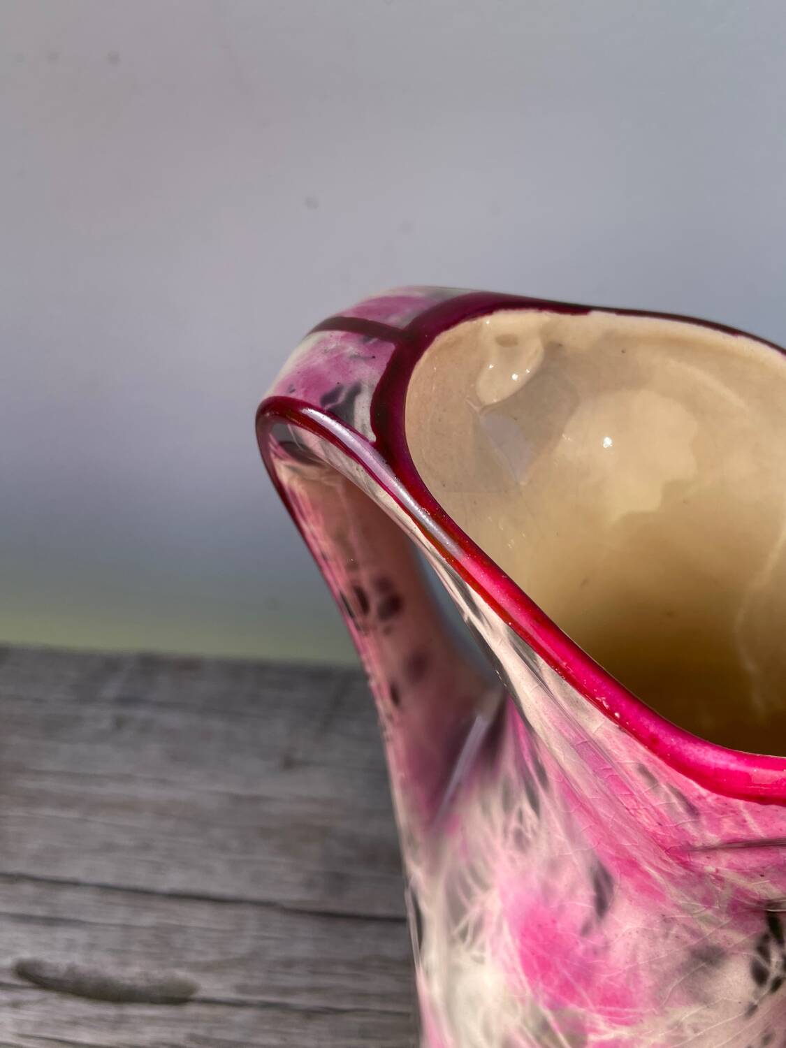 Art Deco pink ceramic vase