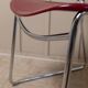 Chaise empilable en plastique rouge avec cadre en chrome par Paolo Favaretto pour Assisa (Italie 1986) – design vintage
