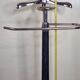 Vintage metal and leather valet stand, 1980s, 125 cm