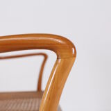Banquette en cannage Rudolf Frank pour Erwin Behr style Finlandais classique