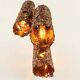 Suspension composed of 3 brutalist copper lamps by Aimo Tukiainen, 1960s.