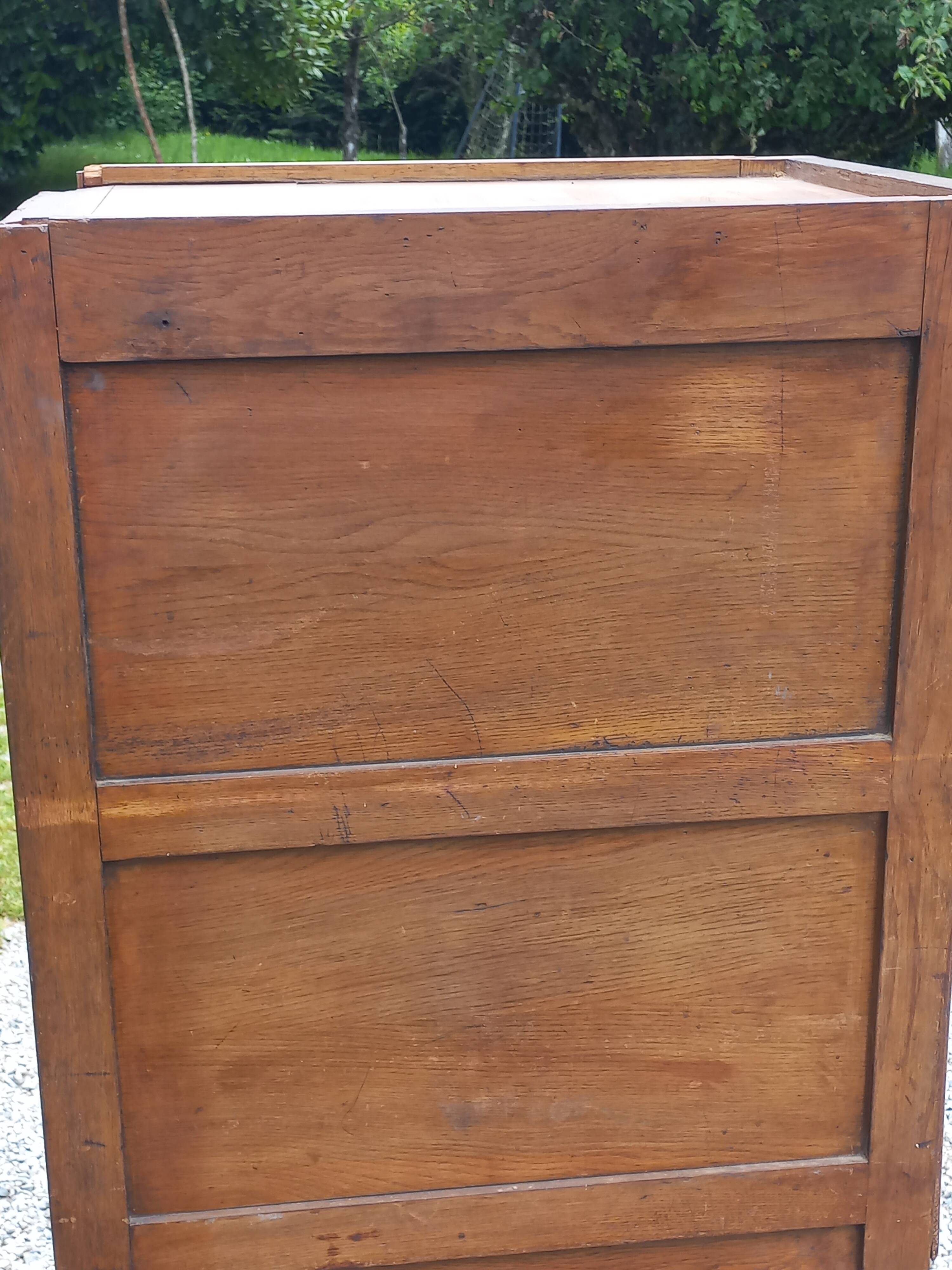 Oak craft cabinet with 5 drawers from the 1930s/1950s