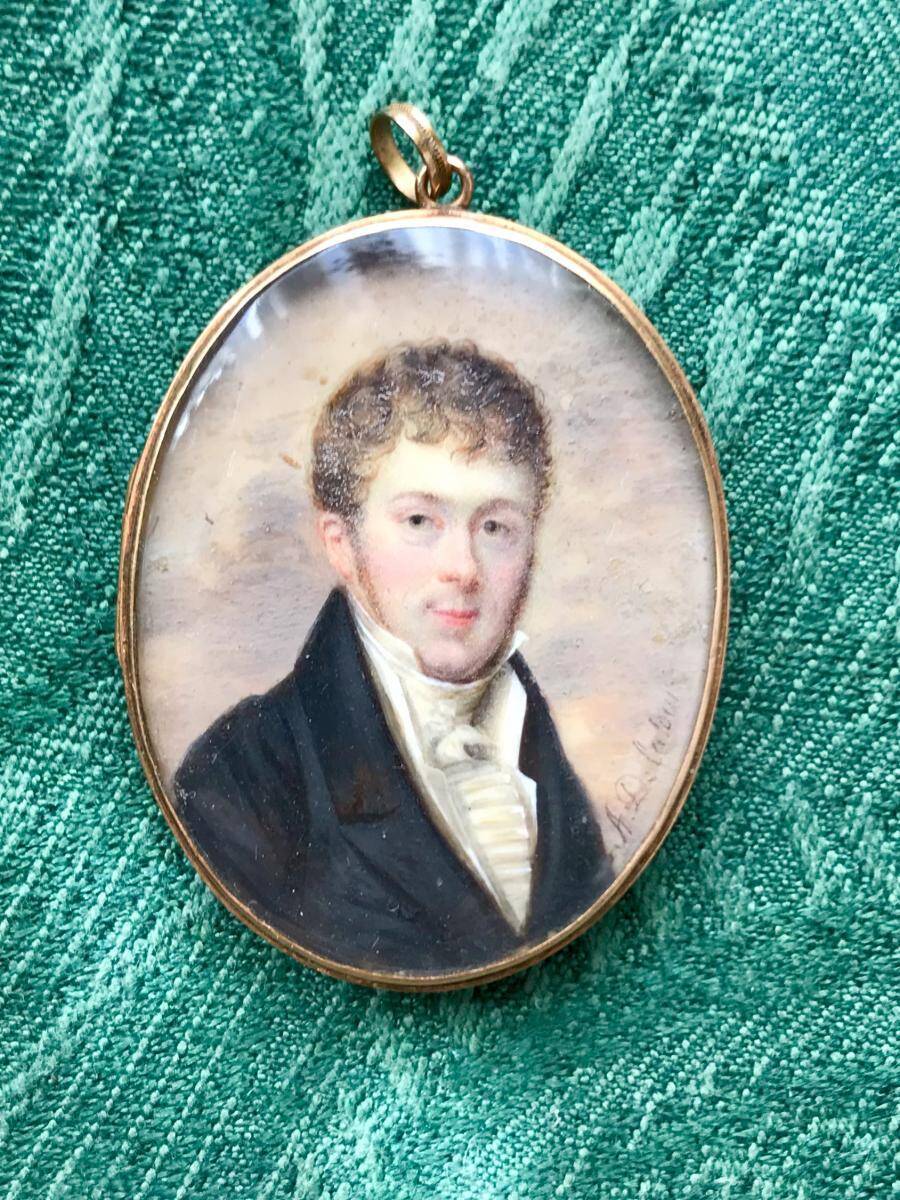 Miniature signed A. Delatour