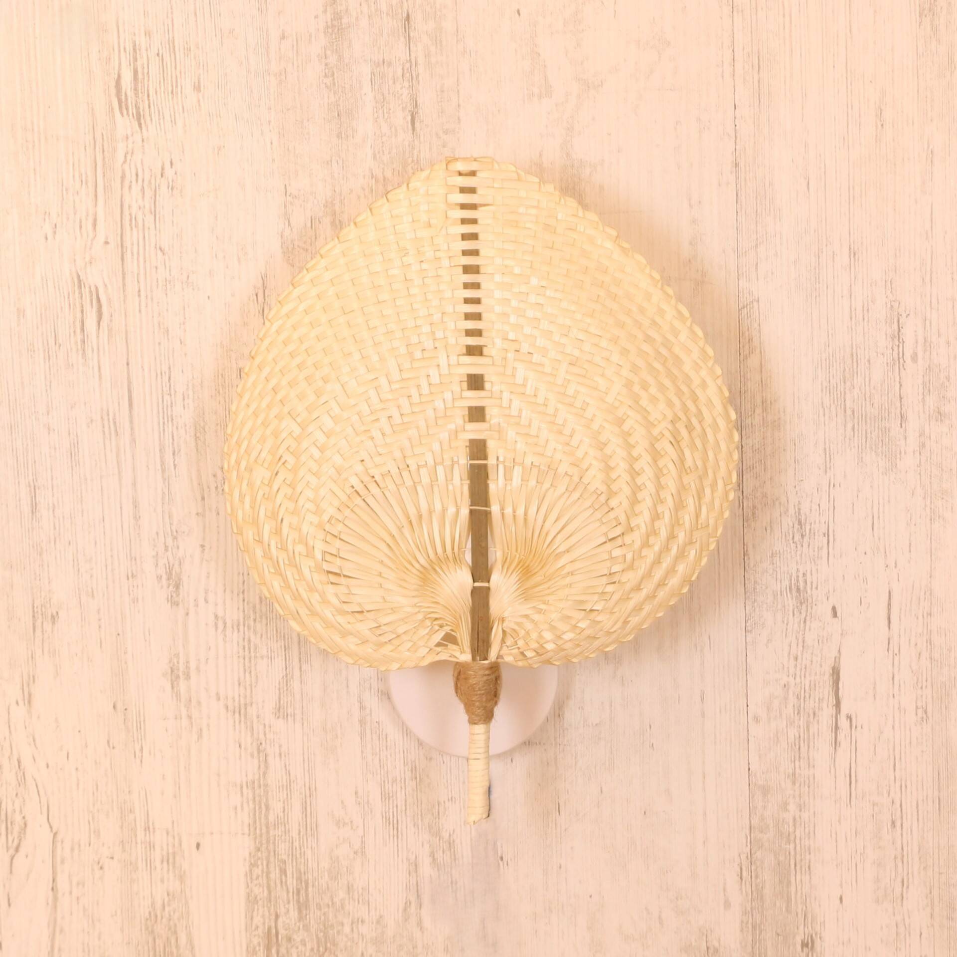 Palm Rattab Sconce Lamp, Wall Art Decor, 30x38Cm