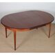 Table de repas ronde extensible en teck, design scandinave, 1960